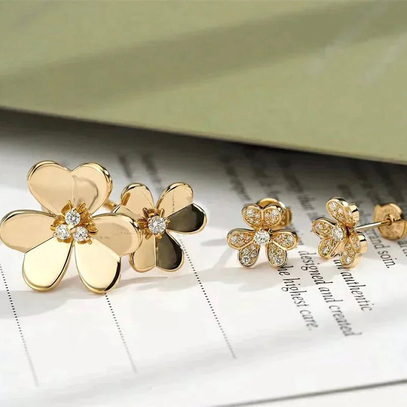 [AuraEcho]CLOVER COMOS GOLD DIAMOND RING