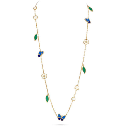 [AuraEcho]LUCKY SPRING BUTTERFLY 15 FLOWER NECKLACE