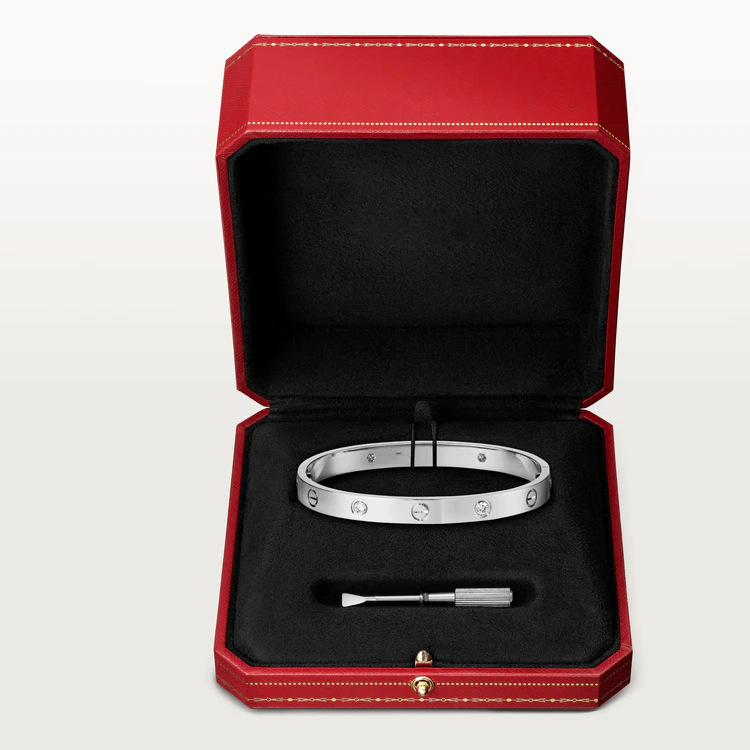 [AuraEcho]LOVE BRACELET 6.1MM 4 DIAMONDS