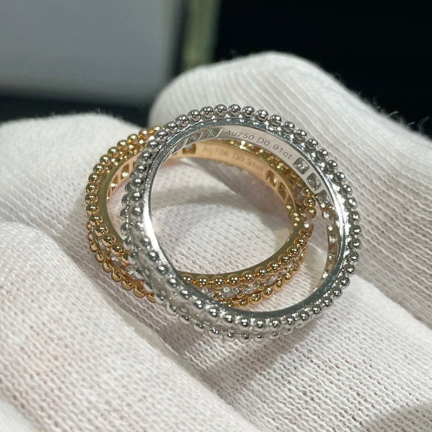 [AuraEcho]PERLEE DIAMOND ROSE GOLD RING