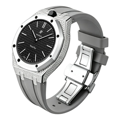Royal Oak Pop Exclusive Steel Case With Diamond(Moissanite) & Silicone Strap