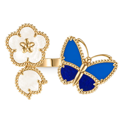 [AuraEcho]LUCKY SPRING BUTTERFLY OPEN-FACE RINGS