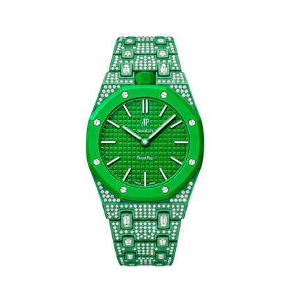 Royal Oak Pop Exclusive Bioceramic Case & Bioceramic Strap Full Diamond