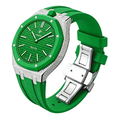 Royal Oak Pop Exclusive Steel Case With Diamond(Moissanite) & Silicone Strap