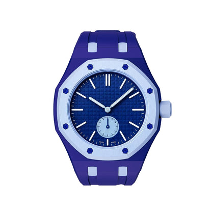 Oak Pop Exclusive Dark Blue And Light Blue Silicone Strap