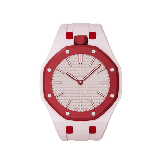 Oak Pop Exclusive Pink And Red Silicone Strap