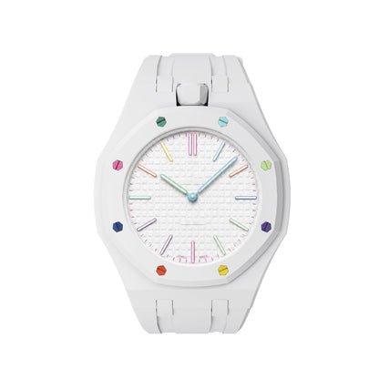 Oak Pop Exclusive  White Silicone Strap