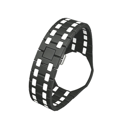 Oak Pop Exclusive Black And White Bioceramic Strap
