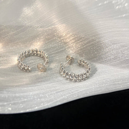 [AuraEcho]CLASH SMALL HOOP EARRINGS