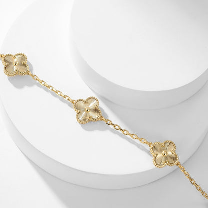 [AuraEcho]CLOVER 10 MOTIFS LASER NECKLACE