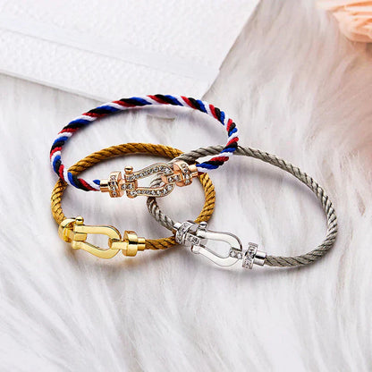 [AuraEcho]FORCE LARGE HORSESHOE NO DIAMOND BRACELET GOLD