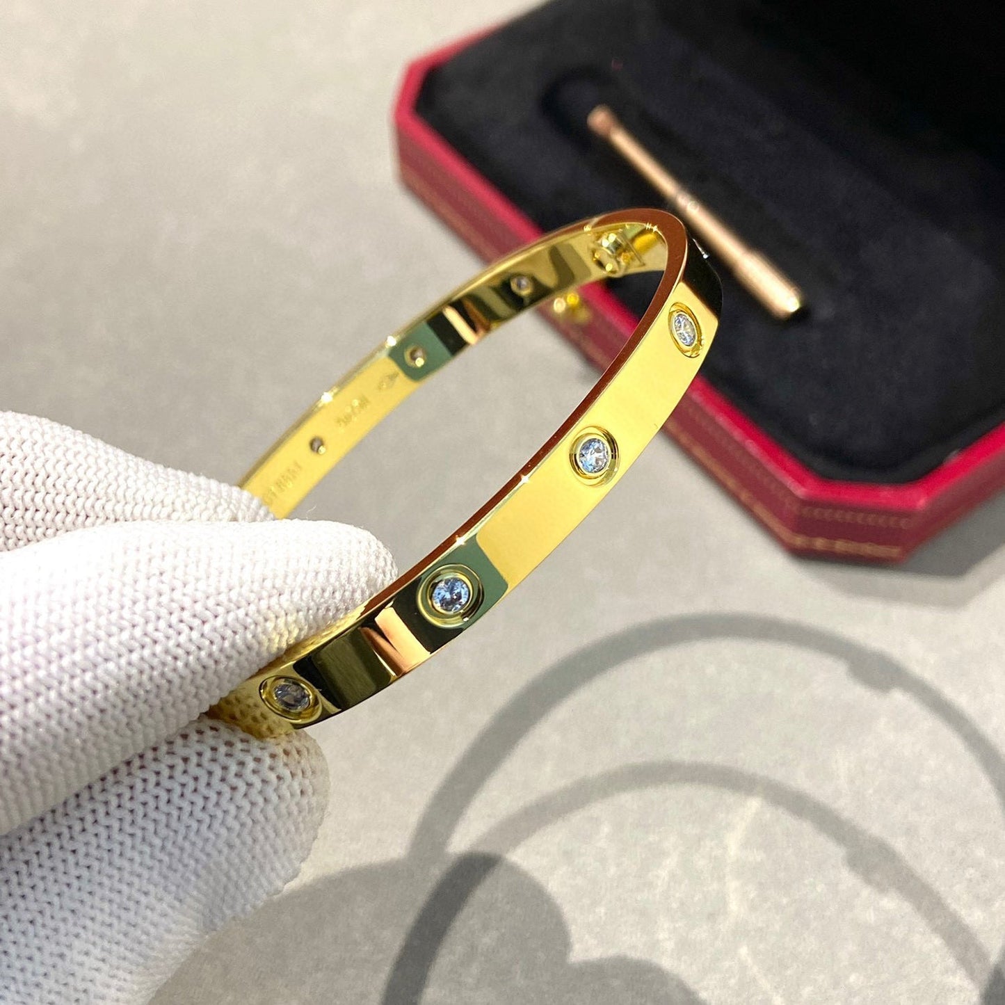 [AuraEcho]LOVE BRACELET 6.1MM 10 DIAMONDS