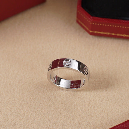 [AuraEcho]LOVE 5.5MM 3 DIAMOND RING