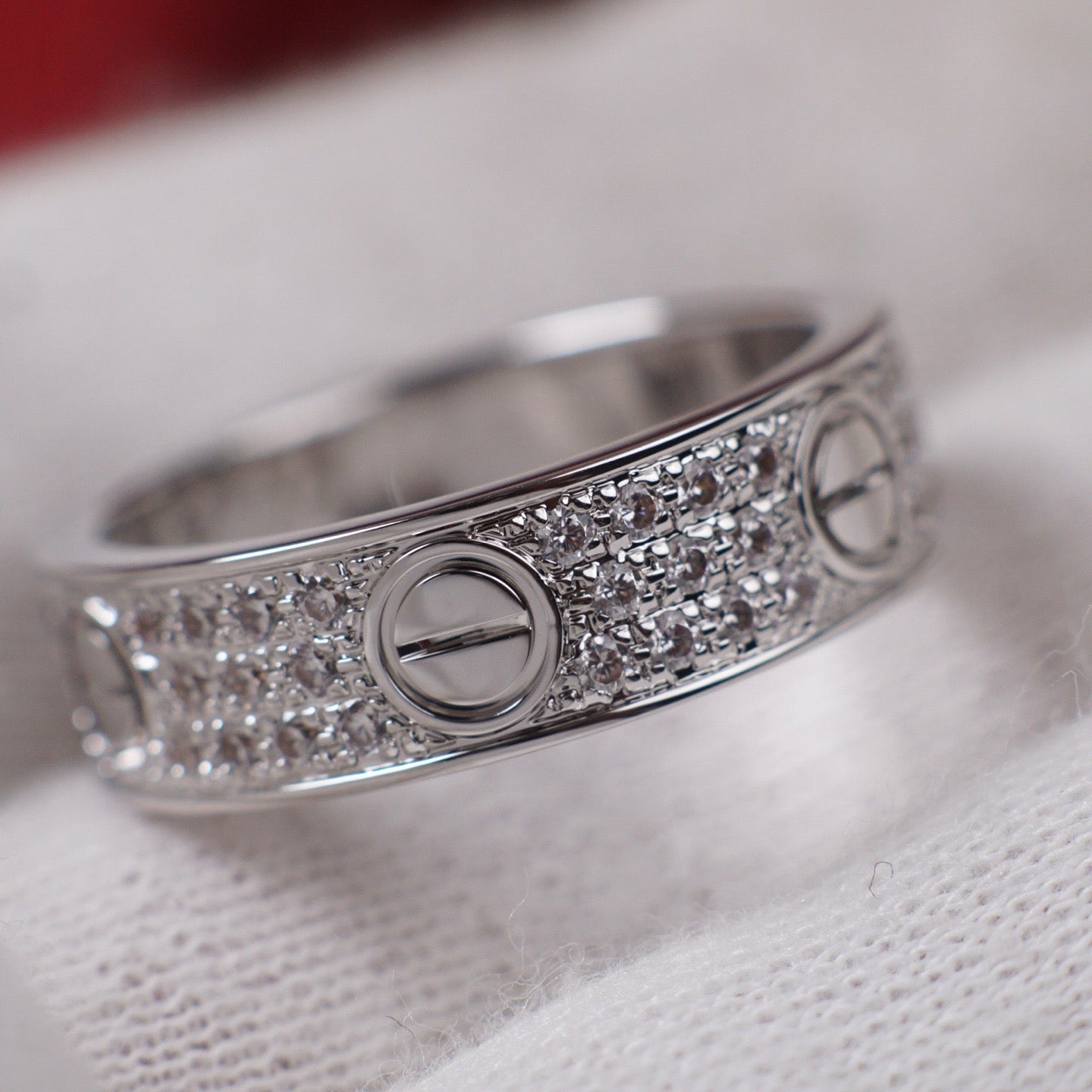 [AuraEcho]LOVE RING 5.5MM DIAMONDS PAVED