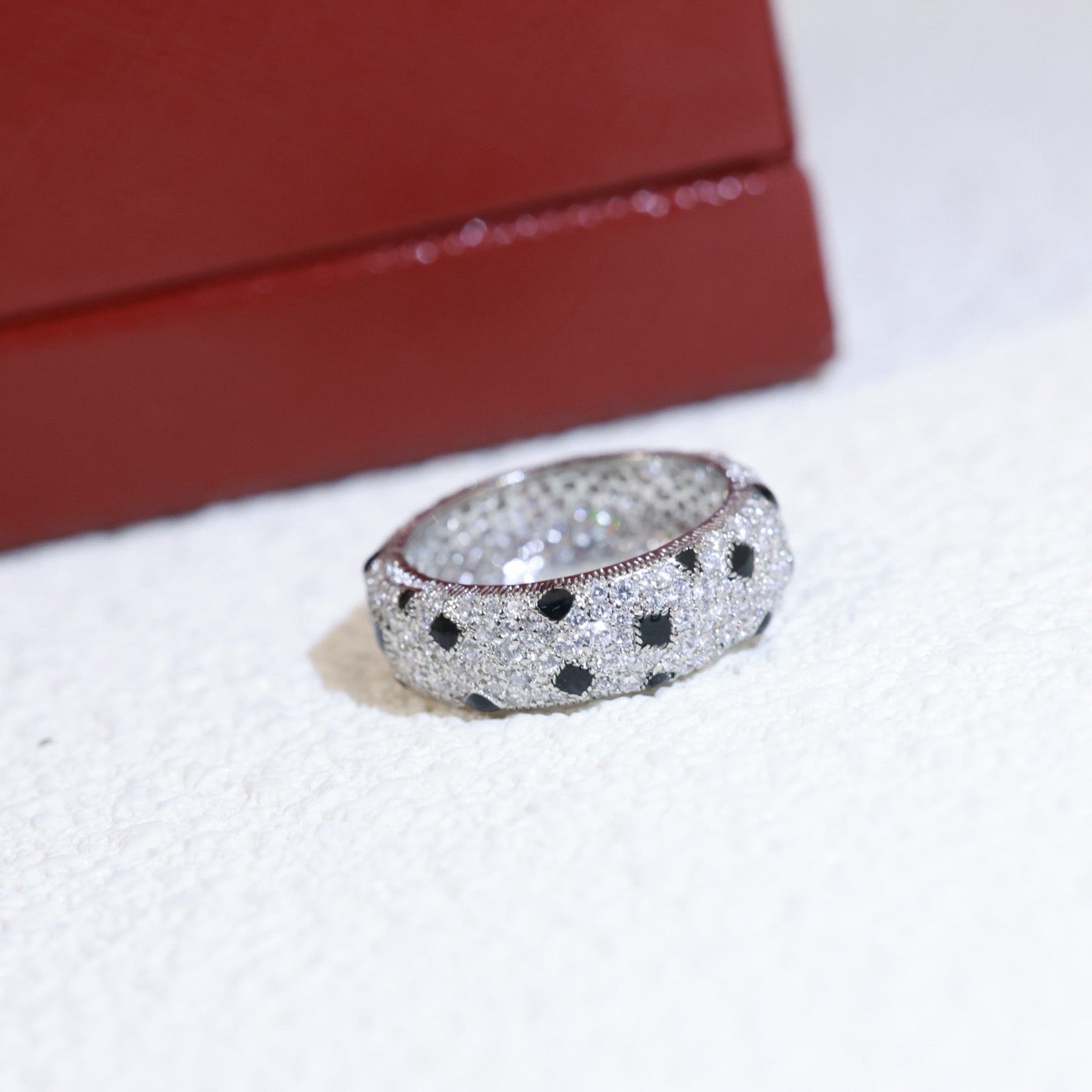 [AuraEcho]PANTHERE SPOTTED FULL DIAMOND RING