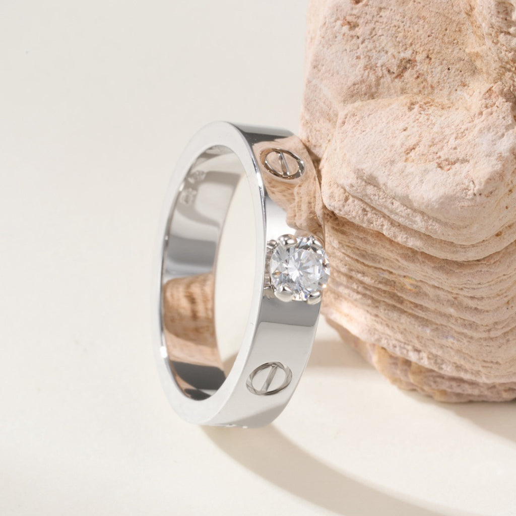 [AuraEcho]LOVE RING 3.6MM 1 BIG DIAMOND