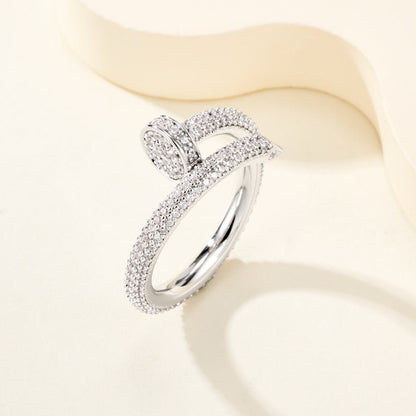 [AuraEcho]JUSTE RING 2.6MM FULL DIAMOND