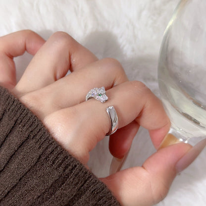 [AuraEcho]PANTHERE HALF DIAMOND SMALL RING