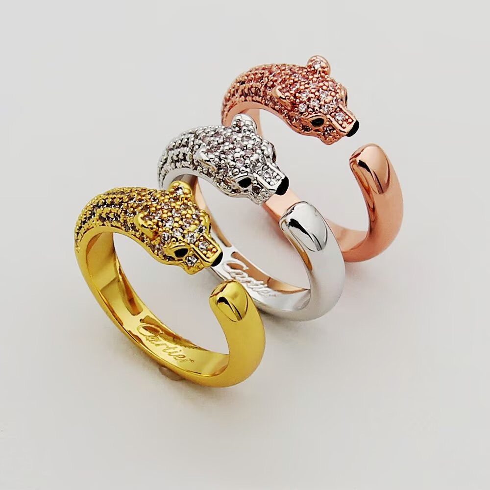 [AuraEcho]PANTHERE HALF DIAMOND SMALL RING