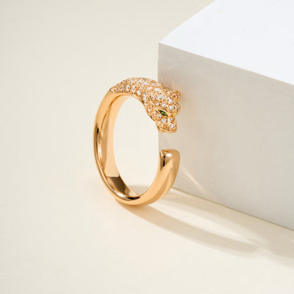 [AuraEcho]PANTHERE HALF DIAMOND SMALL RING