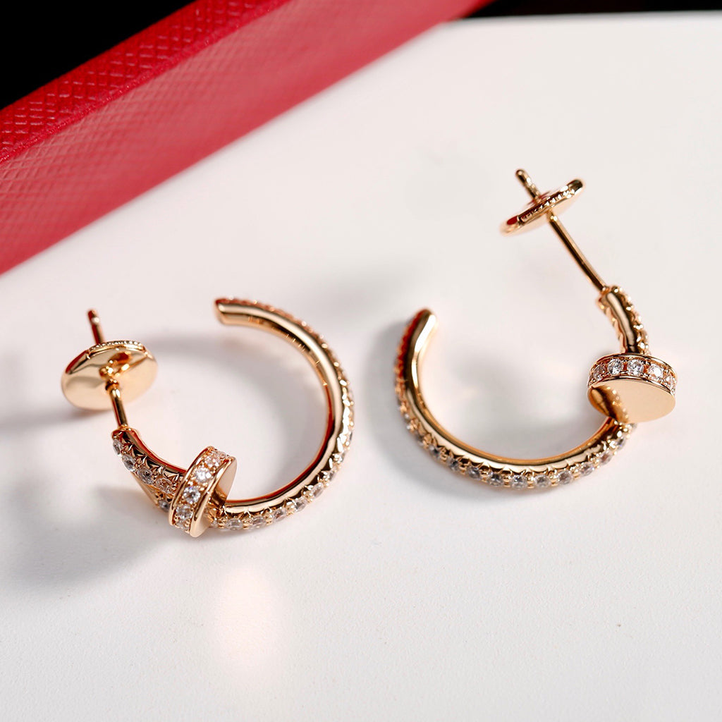 [AuraEcho]JUSTE FULL DIAMOND SMALL EARRINGS