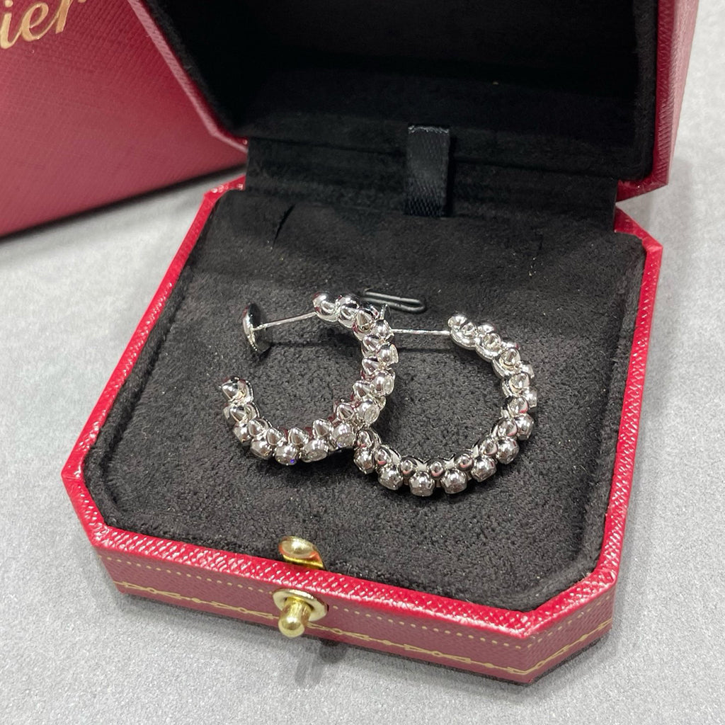 [AuraEcho]CLASH FULL DIAMOND MEDIUM EARRINGS