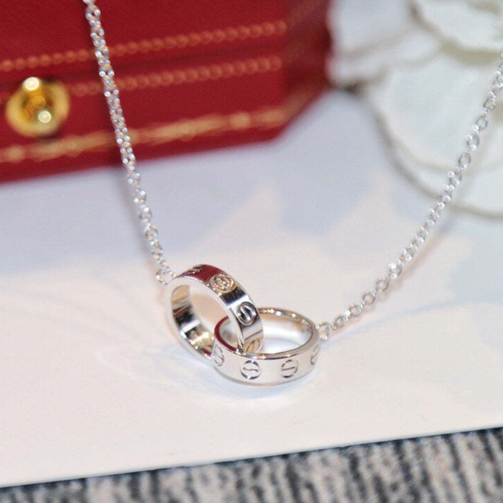 [AuraEcho]LOVE DOUBLE RING NECKLACE