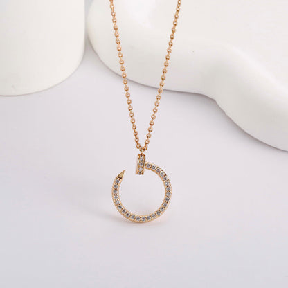 [AuraEcho]JUSTE NECKLACE FULL DIAMOND