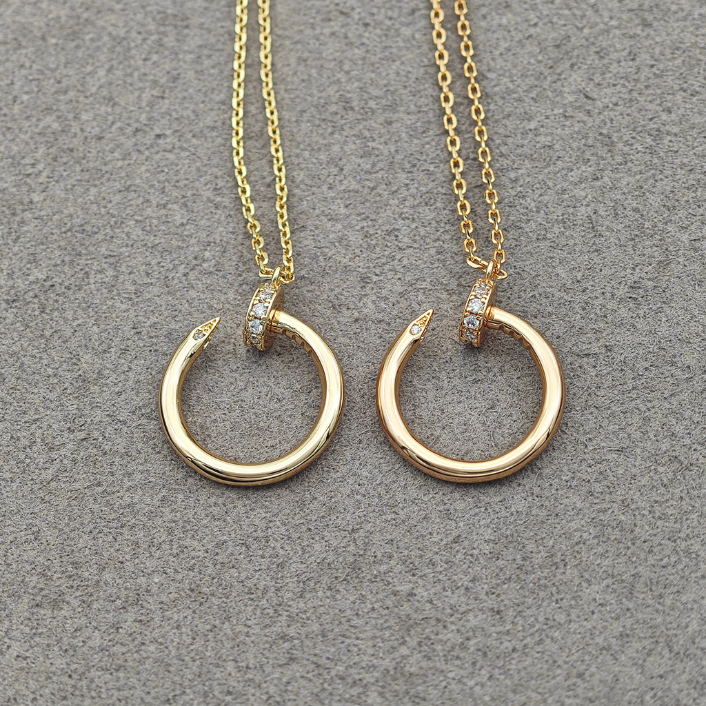[AuraEcho]JUSTE NECKLACE HALF DIAMOND