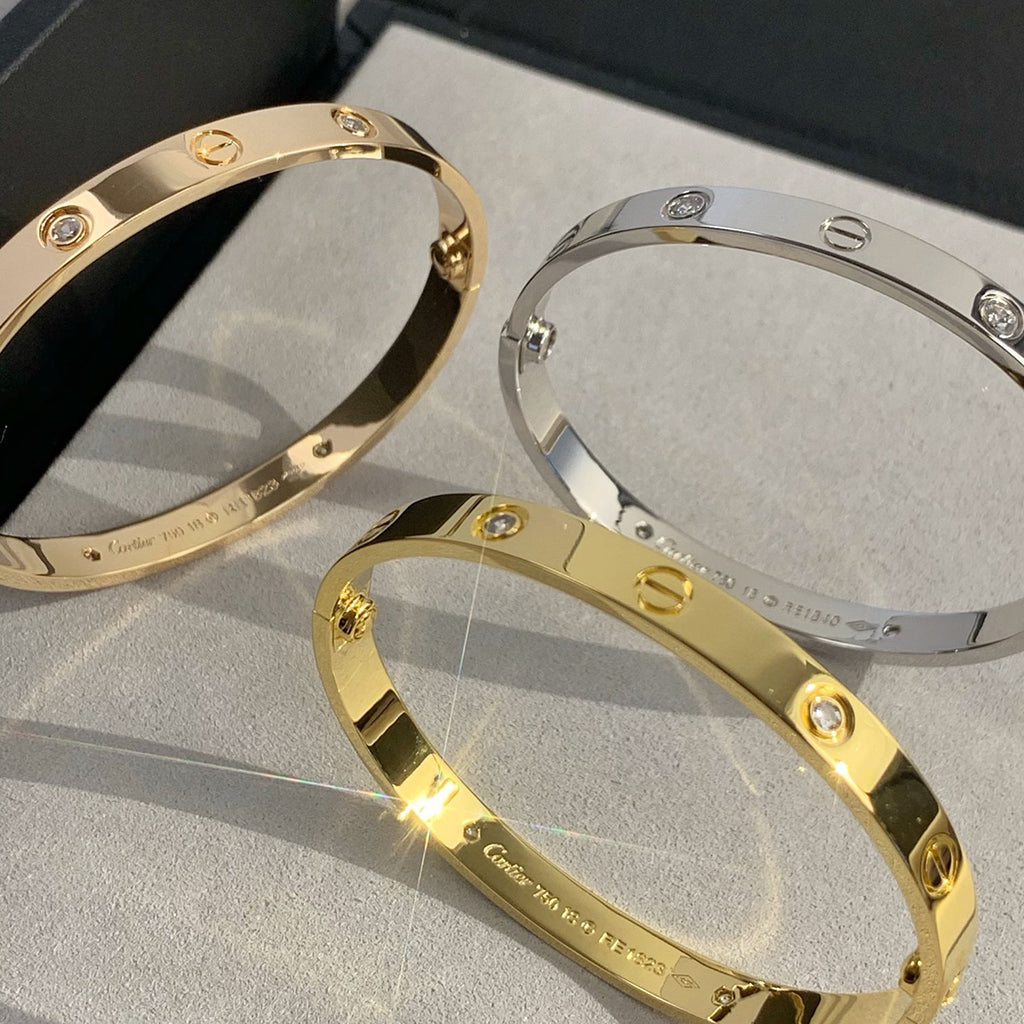 [AuraEcho]LOVE BRACELET 6.1MM 4 DIAMONDS