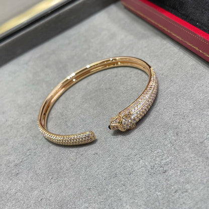 [AuraEcho]PANTHERE FULL DIAMOND OPEN BRACELET