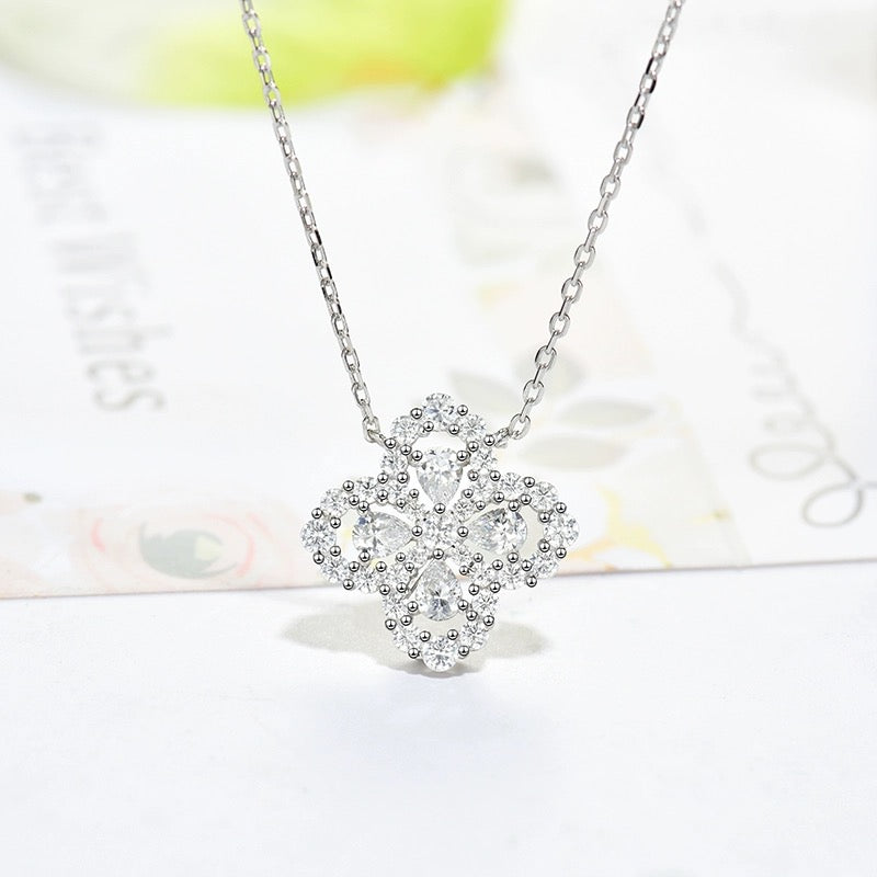 [AuraEcho]LOOP NECKLACE FULL MOTIF DIAMOND 16MM MULTIPLE COLORS