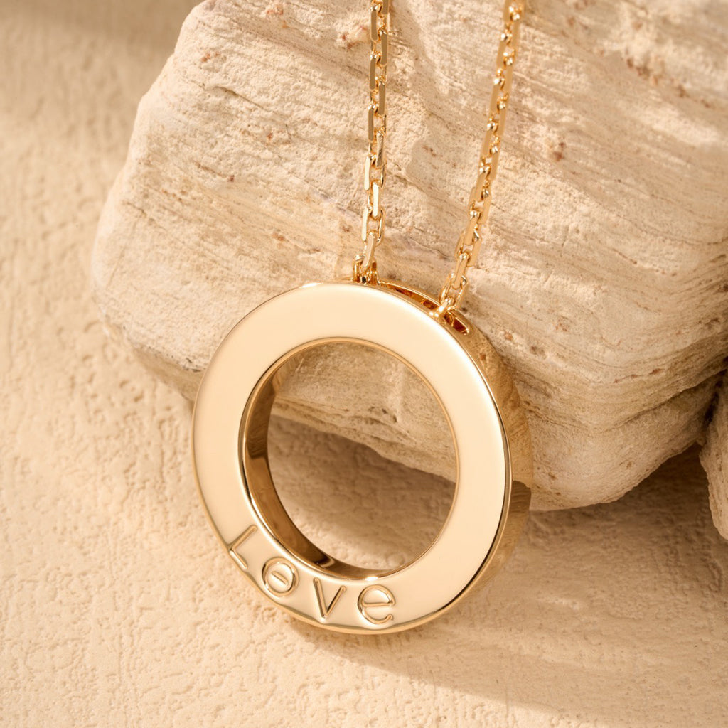 [AuraEcho]LOVE NECKLACE 16MM  FULL DIAMOND