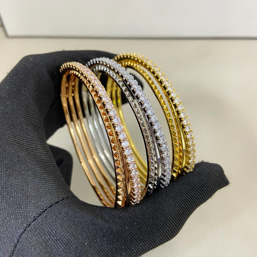 [AuraEcho]ETINCELLE HALF-PAVED DIAMOND BRACELET