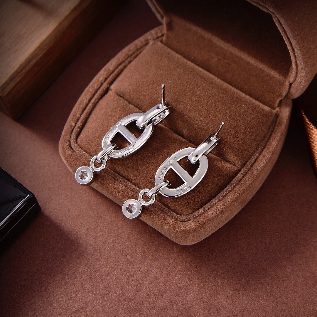 [AuraEcho]HM CHAINE DIAMOND EARRINGS