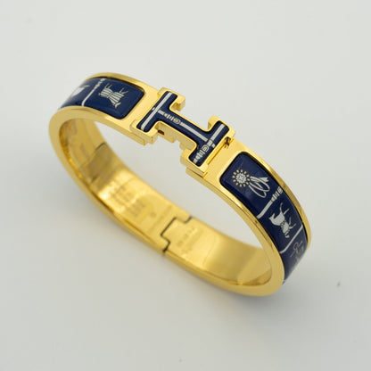 [AuraEcho]H BRACELET BLUE CERAMIC