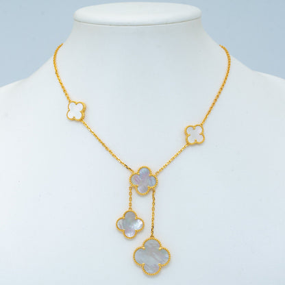 [AuraEcho]CLOVER MOTHER OF PEARL NECKLACE 6 MOTIF