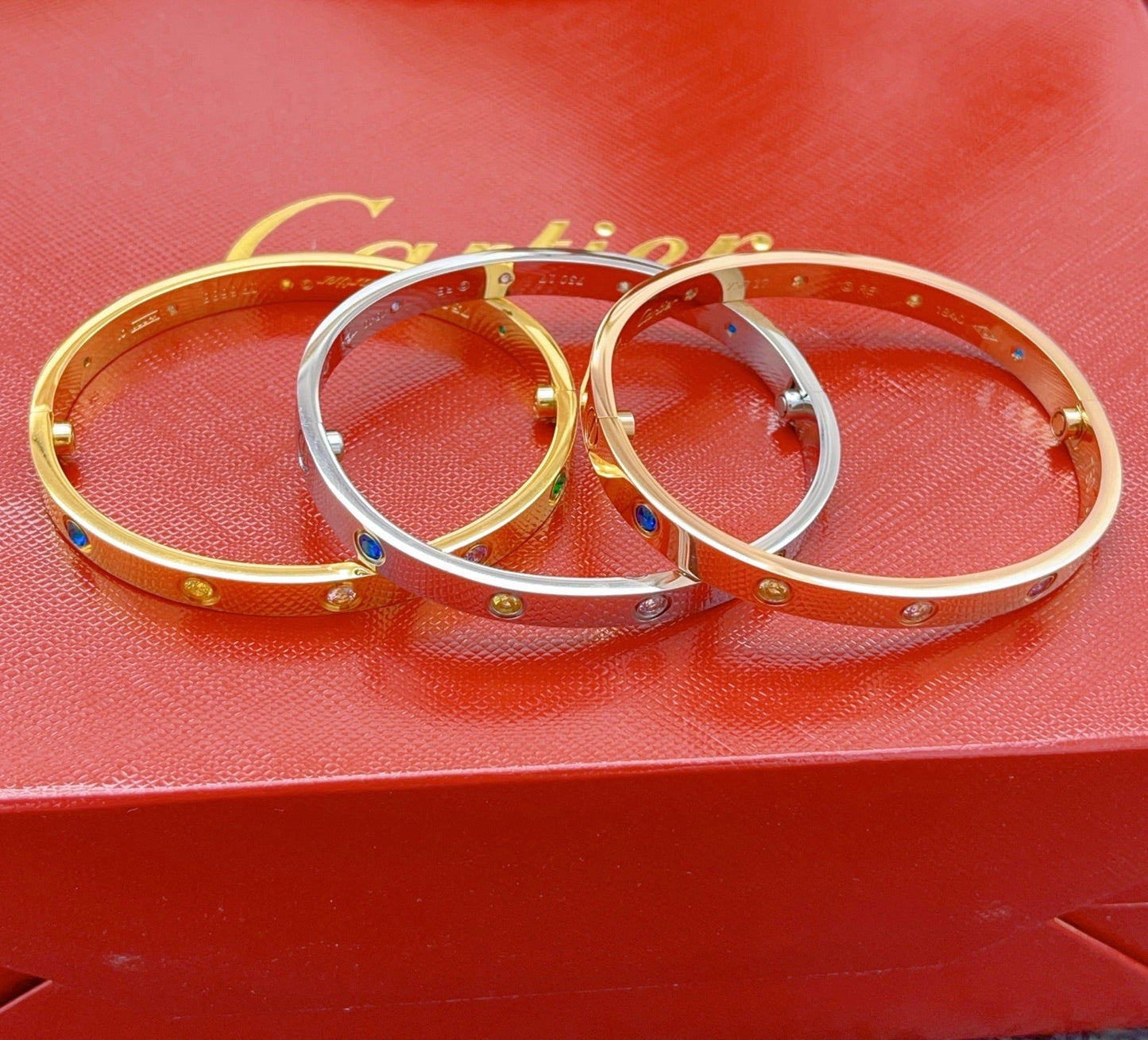 [AuraEcho]2026 RAINBOW LOVE BRACELET 6.1MM  10 DIAMONDS