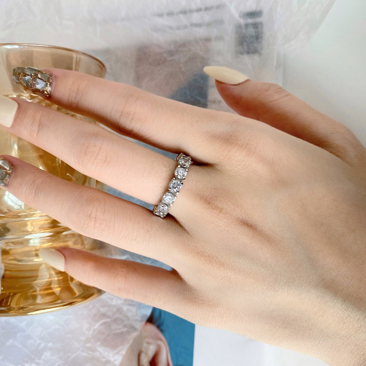 [AuraEcho]Eternity Round Cut Tennis Ring