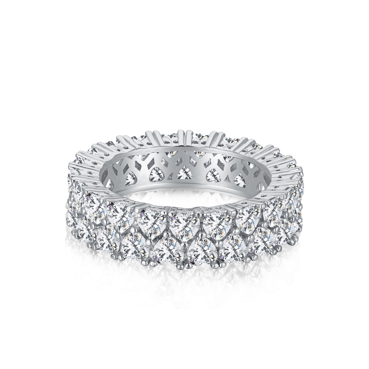 [AuraEcho]Sparkling Full Heart Ring
