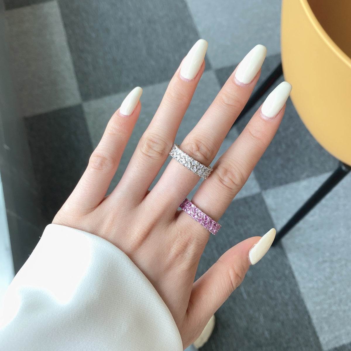[AuraEcho]Sparkling Full Heart Ring