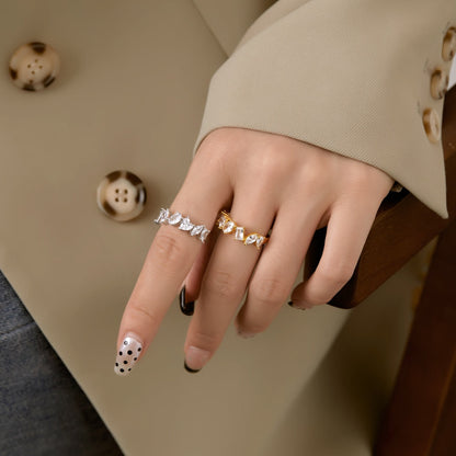 [AuraEcho]Delicate Multi Cut Ring