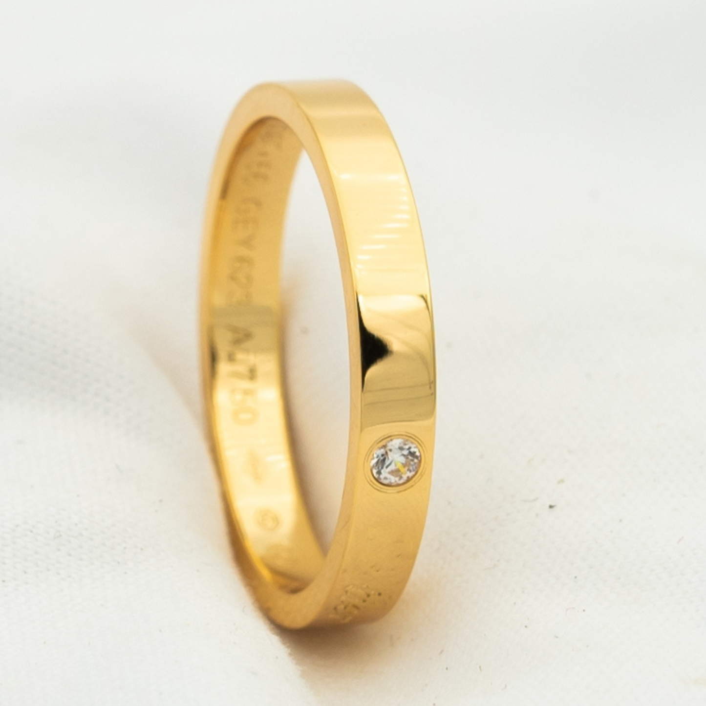 [AuraEcho]LOVE RING 4MM 1 DIAMOND