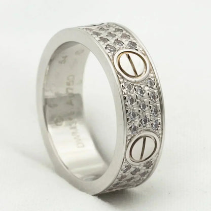 [AuraEcho]LOVE RING 5.5MM DIAMONDS PAVED