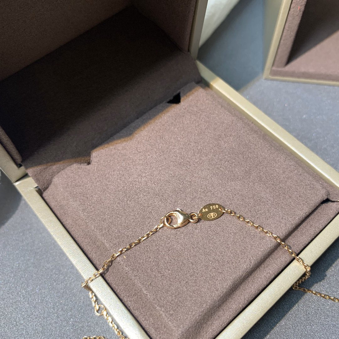 [AuraEcho]JEUX DE PINK GOLD DIAMOND NECKLACE