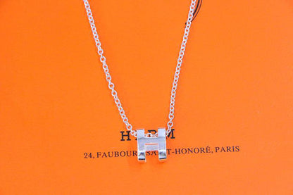 [AuraEcho]HM NECKLACE H LETTER OVAL SERIES