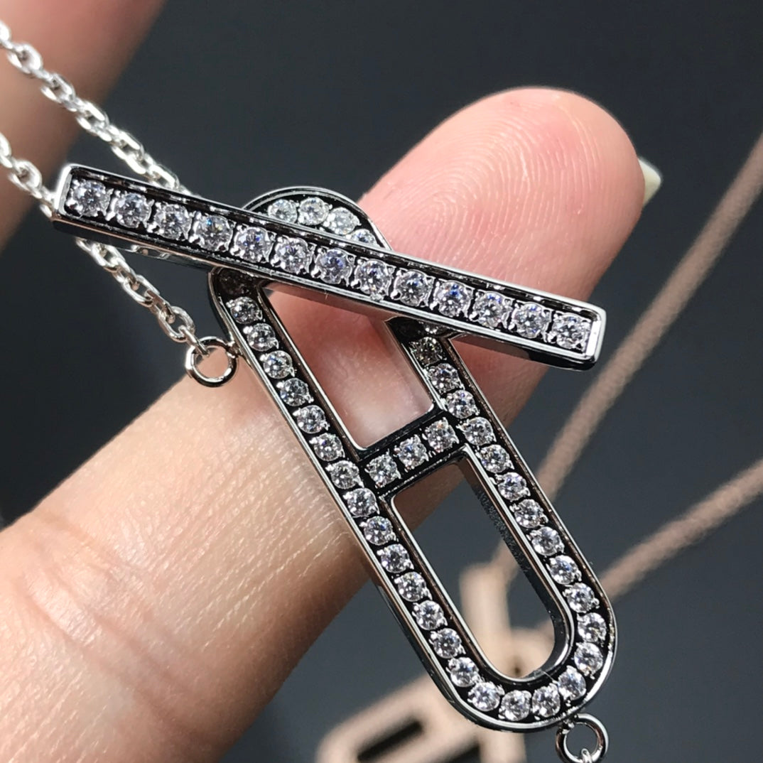 [AuraEcho]HM NECKLACE PLATINUM ROSE GOLD DIAMOND