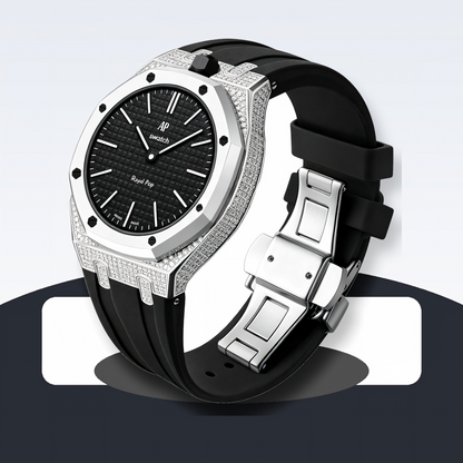 Royal Oak Pop Exclusive Steel Case With Diamond(Moissanite) & Silicone Strap