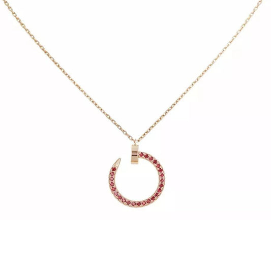 [AuraEcho]JUSTE NECKLACE RED FULL DIAMONDS