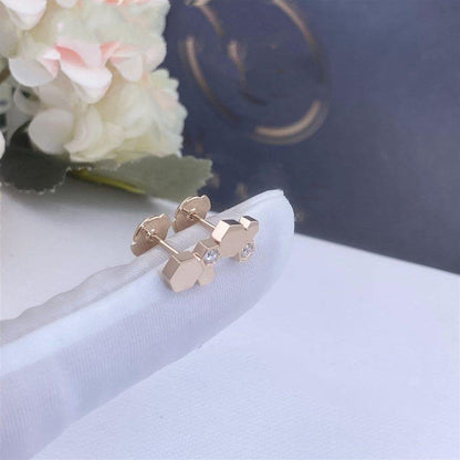 [AuraEcho]BEE LOVE PINK GOLD DIAMOND EARRINGS